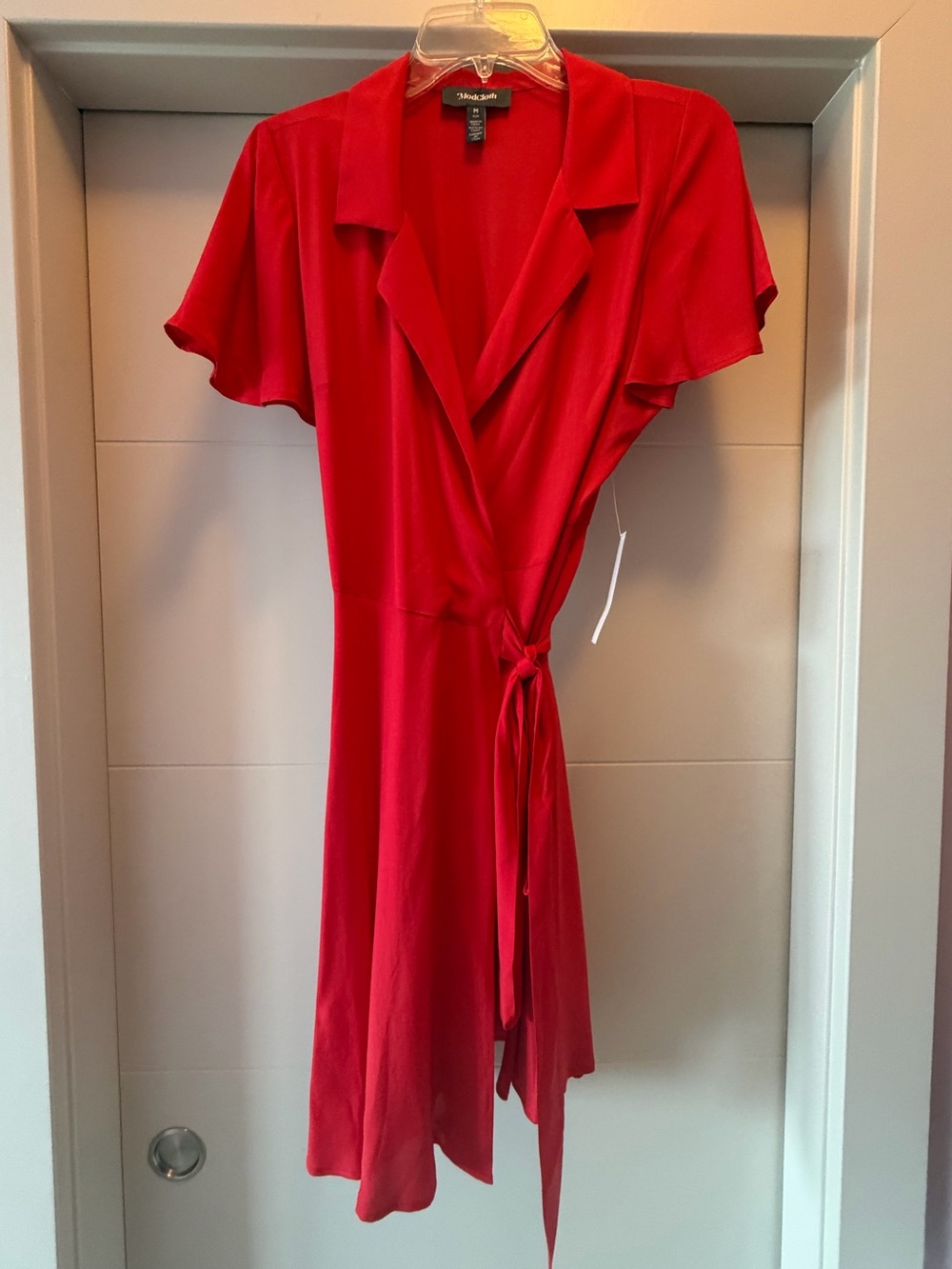 ModCloth Sojourn Savvy Wrap Dress - Red
